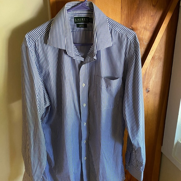 Ralph Lauren blue/white dress shirt - Picture 1 of 3